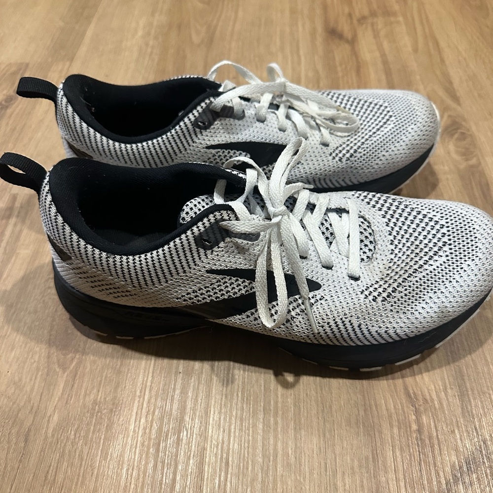 Brooks Black and White Athletic Shoes